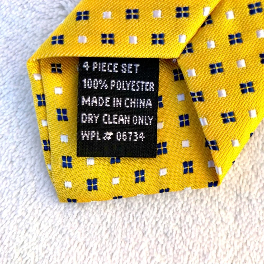 Boys Clip On Ties Green and Yellow Easter
